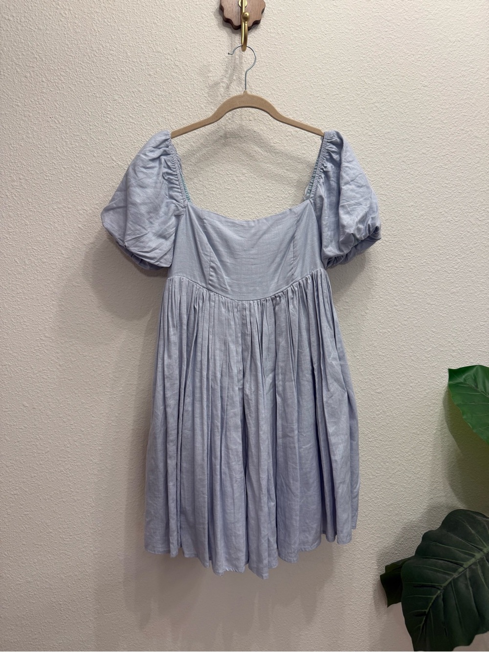 VICI Light Blue Babydoll Mini Dress Puff Sleeve | Size Small 💙